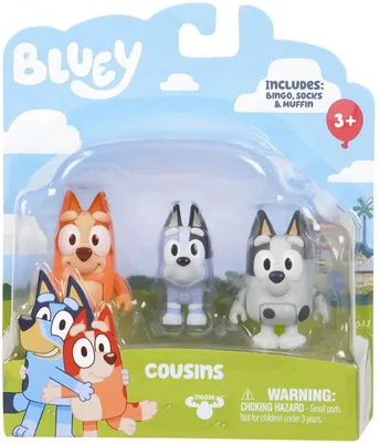 Immagine prodotto di Moose Toys Bluey famiglia di figure da gioco, 3 pezzi.