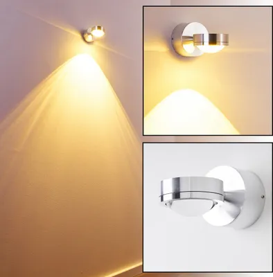 Produktbild von 364513 »Beura« moderne Wandleuchte aus Metall in Chromfarben/Klar