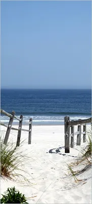 Produktbild von Türtapete Türposter Blick auf Strand - Größe: 93 x 205 cm