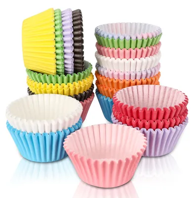 Muffinförmchen aus Papier, 500 Stück, bunt, 10 Farben, 3,5 cm