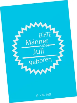 Produktbild von Mr. & Mrs. Panda Grußkarte Juli - Geschenk, Postkarte, Postkarten, Ansichtskarte, Ansichtskarten, bildkarte