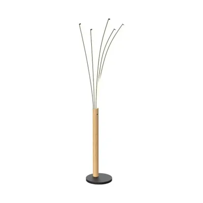 Produktbild von ZUMALINE ML4767-3BMD VELDEN Stehleuchte Schwarz-Holz