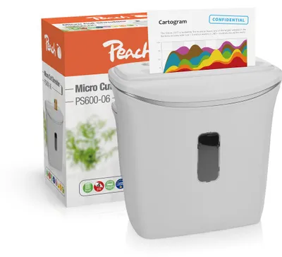 Immagine prodotto di Peach PS600-06 Peach Aktenvernichter Micro Cut PS600-06 weiß