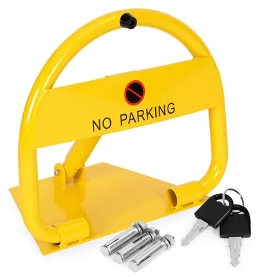 Image de Barrière de stationnement rabattable à clé, 40 cm