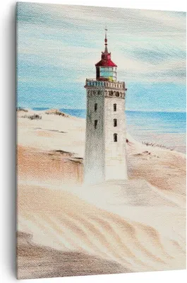 Produktbild von Bild auf Leinwand - Leinwandbild - Einteilig - Laterne Meer Bild - 70x100cm - Wand Bild - Wanddeko - Wandbilder - Leinwanddruck - Wanddekoration - Leinwand bilder - Wandbild - PA70x100-4764