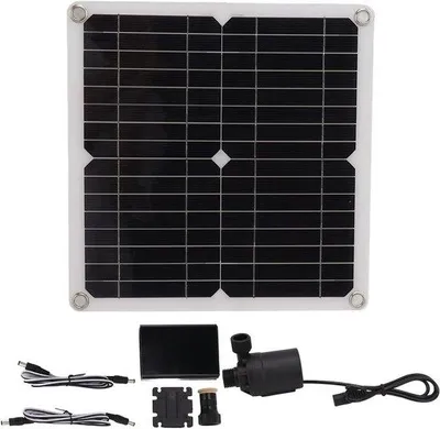 Obrázek produktu pro Solární čerpadlo 12 V, 22 W se solárním panelem 100 W pro venkovní použití – na terasu – sada solárního čerpadla pro jezírka a akvária.