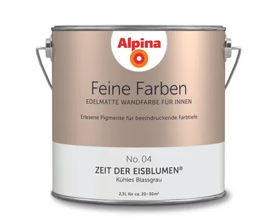 Produktbild von Alpina Feine Farben No. 04 Zeit der Eisblumen® edelmatt 2,5 Liter + Rührholz