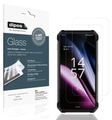 Produktbild von 2x Schutzfolie für iHunt Tank 4 Pro - Anti-Shock 9H Folie dipos Glass Kunststoffglas