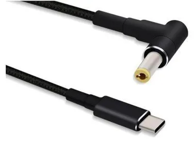 Produktbild von Microconnect USBC-DC-5A-12V, USB C, 5.5 x 2.5 mm, 1,2 m, Schwarz