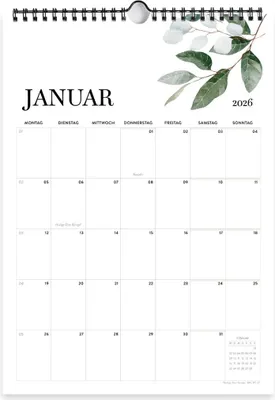 Produktbild von heaven+paper® A4 Wandkalender 2026  Felder Hochformat