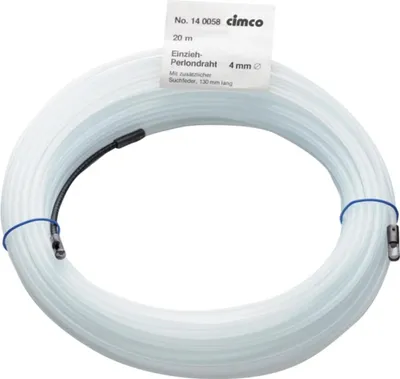 Produktbild von Cimco Einzieh-Kunststoffbänder 10m, 130mm lang, Zugfestigkeit 900 N, Material-Ø4mm, 1 Stk.