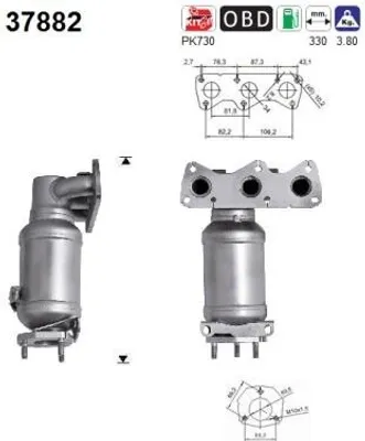 Produktbild von AS Katalysator Kat für VW POLO (9N) 37882