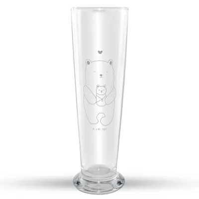 Produktbild von Mr. & Mrs. Panda Bierglas Bär Baby - Transparent - Geschenk, Weizenbier Glas, Geburtstag, Enkel, Bier, Enkelin, Taufe, Nichte, Teddy, Weißbierglas, Weizen