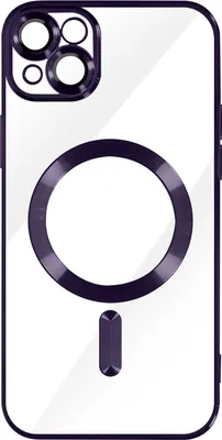 Produktbild von Avizar, MagSafe Silikonhülle mit Kameraschutz und Chromumrandung für Apple iPhone 13, Violett