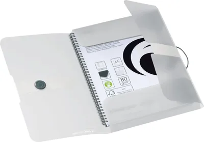 Produktbild von Gummizugmappe PP A4 farblos transparent to go Packung mit 3 Stück