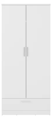 Produktbild von Drehtürenschrank >PANAMA< in Weiss - 79,9x181x52,7cm (BxHxT)