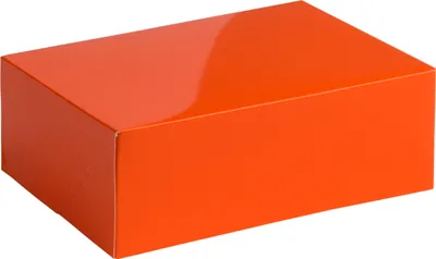 Immagine prodotto di Scatola regalo con plastificazione lucida, scatola pieghevole fronte/retro, formato 20x14x7cm ARANCIONE 10 pz.