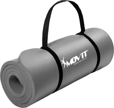 Produktbild von MOVIT Gymnastikmatte Pilates, Gymnastik, Yoga, Matte - hautfreundlich und , Yogamatte für Zuhause oder Unterwegs - 183x60x1,0cm, Grau