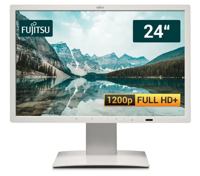 Produktbild von Fujitsu Display P24W-7 LED - 24 Zoll Full HD+ TFT Flachbildschirm Monitor - Lautsprecher - marmorgrau