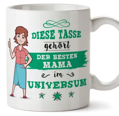 Keramikbecher 'Mama' 350 ml, spülmaschinenfest
