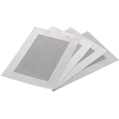 Immagine prodotto di Set di 4 tovagliette Kesper in plastica argento 29 cm x 43 cm x 0,1 cm
