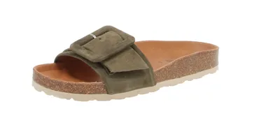Produktbild von Verbenas 3304020268 Reiko Velour - Damen Schuhe Pantoletten - Kaki, Größe:40 EU
