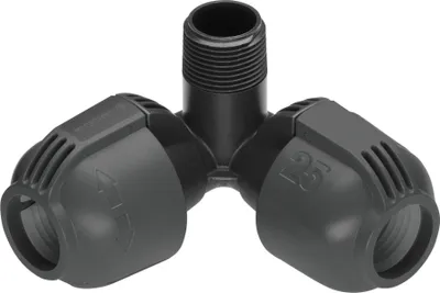 Immagine prodotto di Gardena Gardena Giunto a L 25 mm x 3/4" filettatura maschio, attacco sprinkler angolare, 2783-20