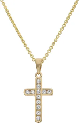 Produktbild von Kettenanhänger Gold 333 Zirkonia Kreuz JL10-02-3058 JuwelmaLux