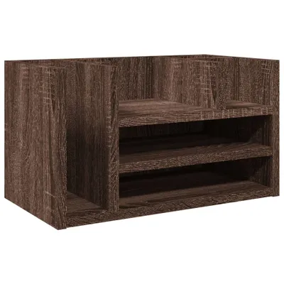 Zdjęcie produktu dla vidaXL Organizer na biurko brązowy dąb 44,5x24x25 cm Materiał drewnopochodny