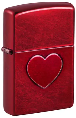 Obrázok produktu pre Zapa?ova? Zippo Candy Apple Red s motívom srdca, benzínový, vetruodolný