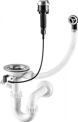 Produktbild von Ablaufgarnitur 3,5" Spülbecken Siphon mit Überlauf Auto Spülen Spülmaschine