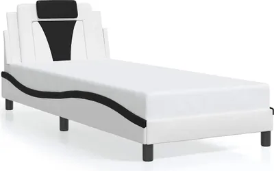 Produktbild von vidaXL Bettgestell "Viana" ohne Matratze Weiß und Schwarz 80x200 cm Kunstleder