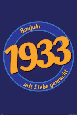 Immagine prodotto di Poster di compleanno - Poster - 1933 - Con amore + Ü-Poster