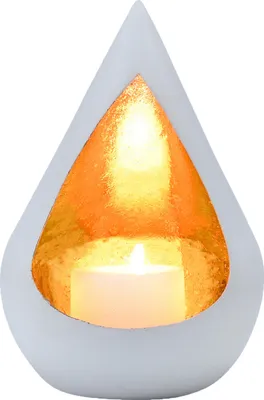 Produktbild von Marrakesch Boho Deko Aesthetic Teelichthalter aus Metall 17 cm groß | Windlicht Timur als Garten Wohnzimmer Tisch Deko | Exquisite Gold Weisse Windlichter Kerzenhalter für Teelichter & Kerzen