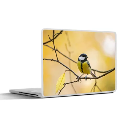Produktbild von MuchoWow® Laptop Aufkleber Sticker Cover Kohlmeise - Zweig - Vogel - Tiere 30x21 cm - Sticker für Laptop - Selbstklebend