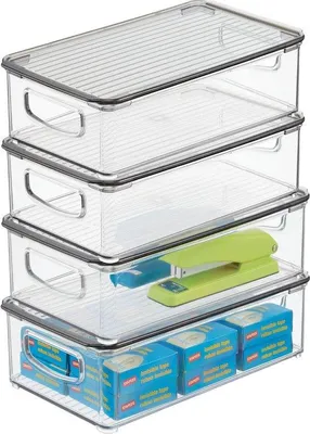 Produktbild von Opberger Aufbewahrungsbox, Räuchergelb, Kunststoff, stapelbar, mit Deckel, Tiefe 15,2 cm
