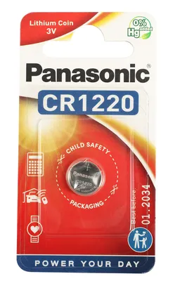 Produktbild von Varta CR1220 P 1-BL Panasonic, Einwegbatterie, CR1220, Lithium, 3 V, 1 Stück(e), 35 mAh