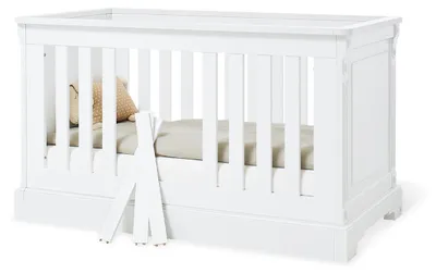 Produktbild von Pinolino Kinderbett 'Emilia' 140 x 70 cm Edelmatt: MDF Uni, weiß lackiert