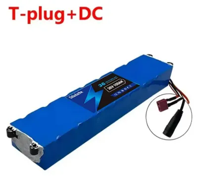 Obrázek produktu pro Akumulátorová sada pro elektrické koloběžky – Li-Ion 36 V, 10S3P, 18650 – kapacita 100 000 mAh – dlouhý dojezd – pouze akumulátory – konektor T-DC