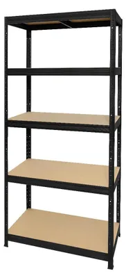 Obrázek produktu pro Kovová Regálová Skříň 180X90X45Cm 5X265Kg Černá