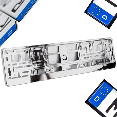 Produktbild von Kennzeichenhalter Nummernschildhalter Chrom Nummernschildhalterung für Auto, Kennzeichenhalterung Kennzeichenrahmen, Universelle