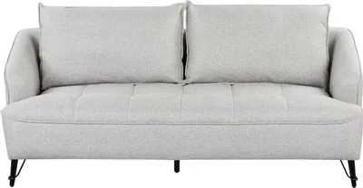 Zdjęcie produktu dla BELIANI Sofa 3-osobowa jasnoszara tapicerowana z poduszkami styl nowoczesny do salonu