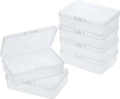 Image de Boîtes de rangement pour cartes de transport - Ensemble de 6 pièces - Empilables - Carton - 10x7x2 cm - Avec couvercle