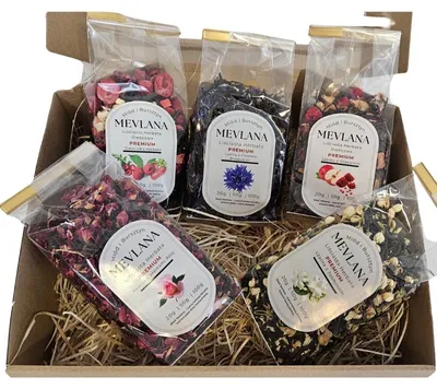 Immagine prodotto di Set regalo con 5 tè turchi originali Mevlana Premium 5x50 g