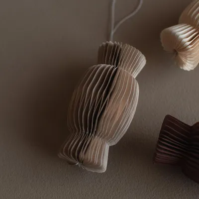 Produktbild von Papieranhänger Candy - beige