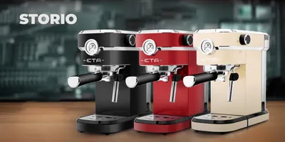 Produktbild von ETA portafilter STORIO ETA618190030 Retro červená, 1350W, max.20 bar, termoblok