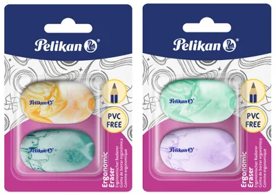 Produktbild von Pelikan Kunststoff-Radierer ergonomisch 2er Blister