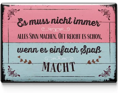 Koelkastmagneten mit Sprüchen 8 x 5,5 cm