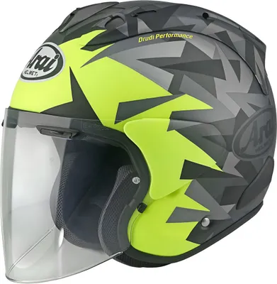 Produktbild von Arai SZ-R EVO Mimesis Jethelm, schwarz/grau/gelb, L (59/60)