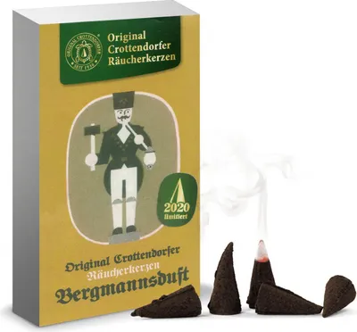 Produktbild von Räucherkerzen (24) Crottendorfer Nostalgie "Bergmannsduft" BxHxT 6x10,5x2cm NEU